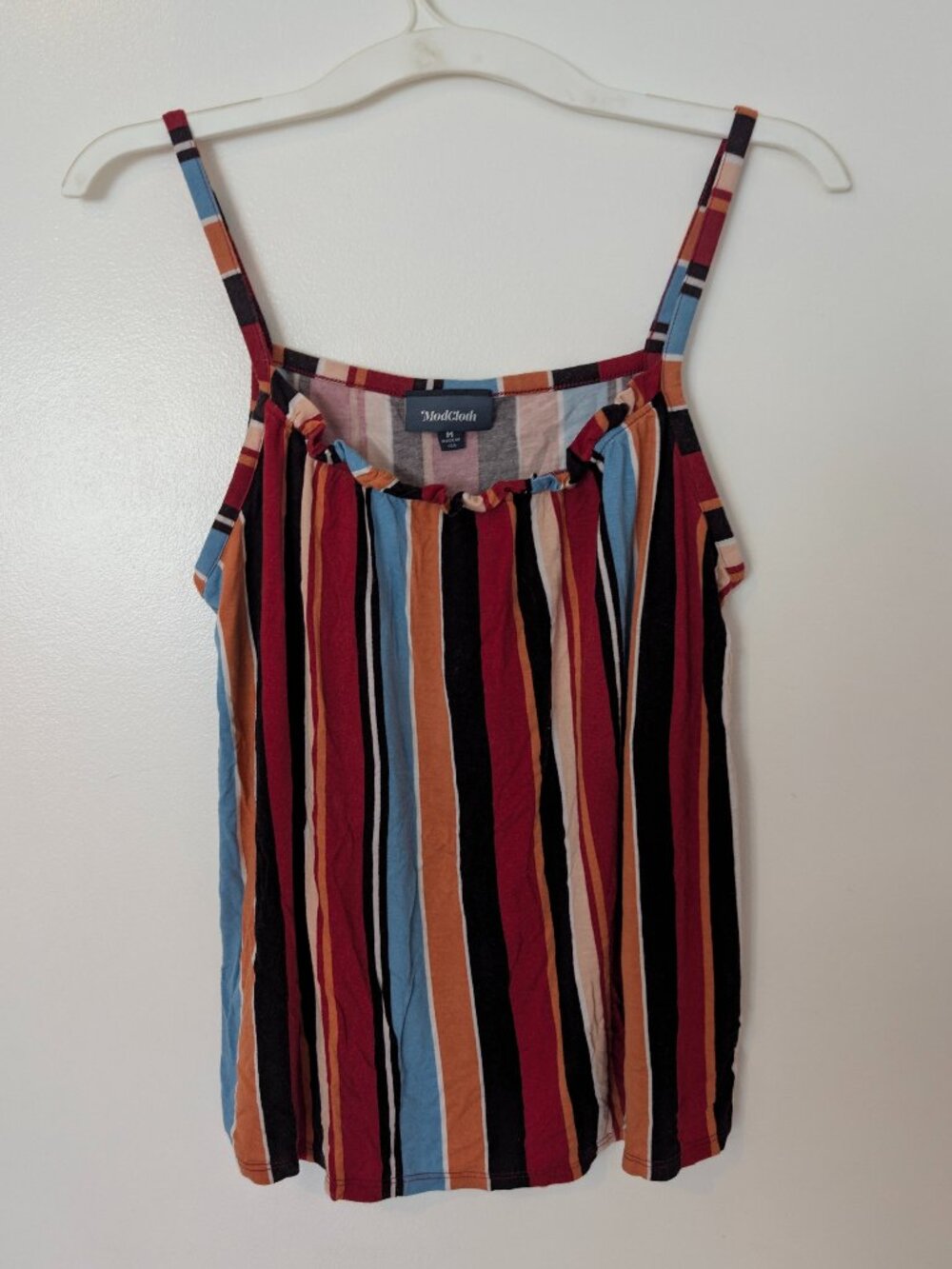 ModCloth Multicolor Vertical Stripe Cami Tank Top Medium NWOT